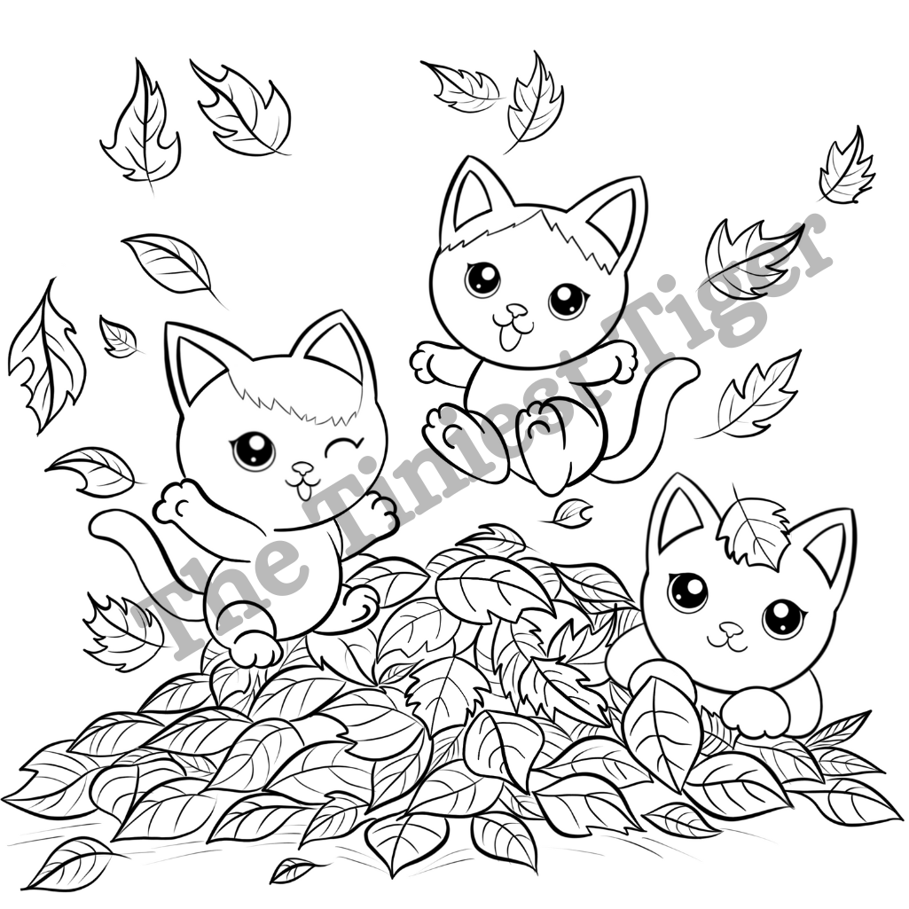 Halloween and Fall Feline Fun Cat Coloring Book