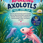 Back cover of Amazing Axolotls: 32 coloring pages, 32 fun facts and 10 puzzles