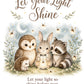 Let Your Light Shine wall art design: Let your light so shine before men. Matthew 5:16 KJV