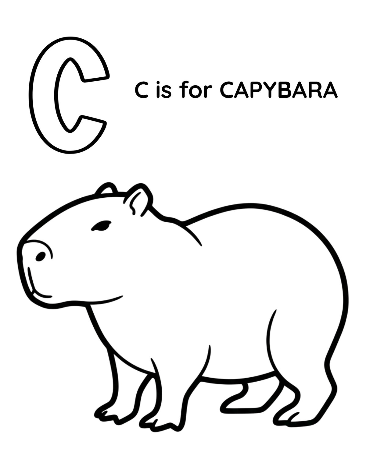 Sample page from Learn Your ABCs with Curious Creatures