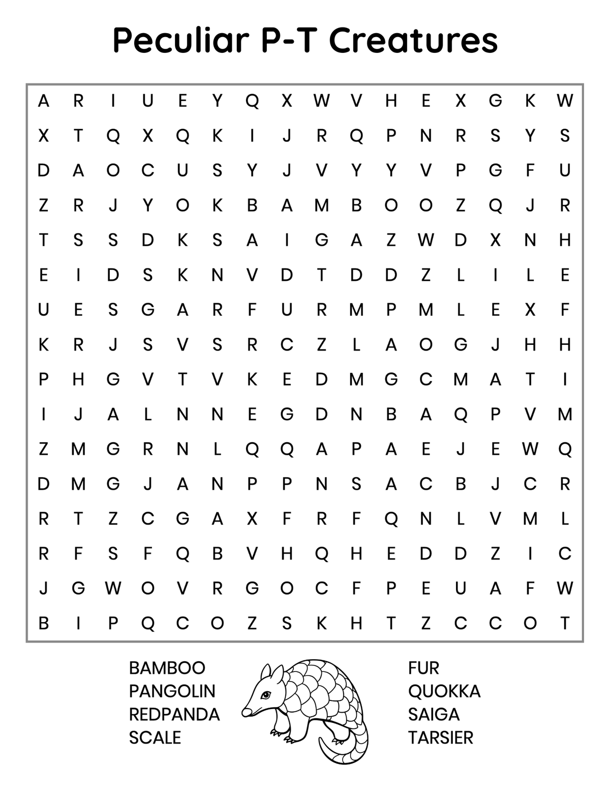 Sample page from Learn Your ABCs with Curious Creatures