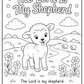 Sample coloring page from the Wonderfully Made Christian Woodland Coloring Book