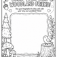 Sample coloring page from the Wonderfully Made Christian Woodland Coloring Book