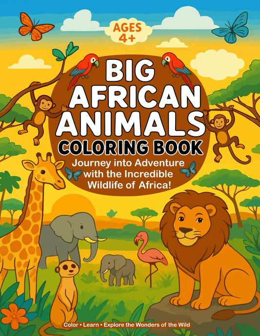 Big African Animals Coloring Book for Kids