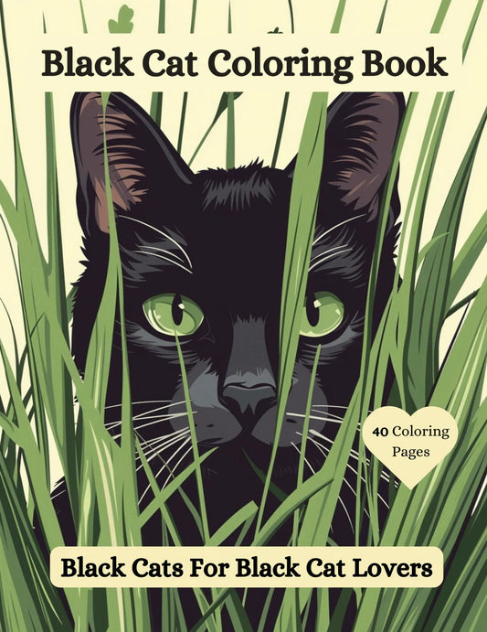 Black Cat Coloring Book for Black Cat Lovers