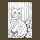 Cats Wearing Scarves Coloring Book for Adults and Teens