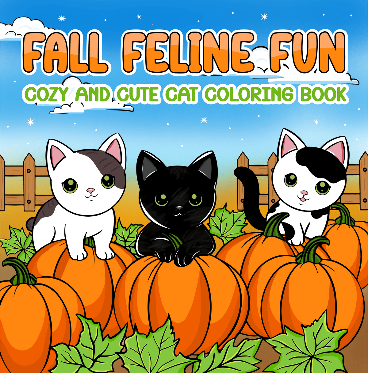 Halloween and Fall Feline Fun Cat Coloring Book