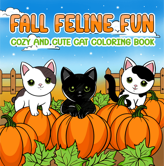 Halloween and Fall Feline Fun Cat Coloring Book