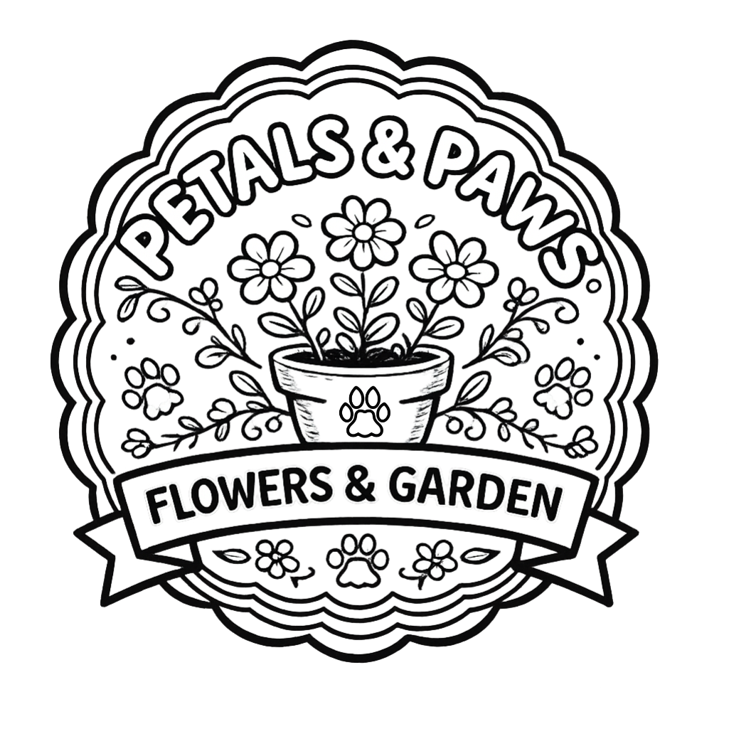 Petals & Paws Little Cat Village logo