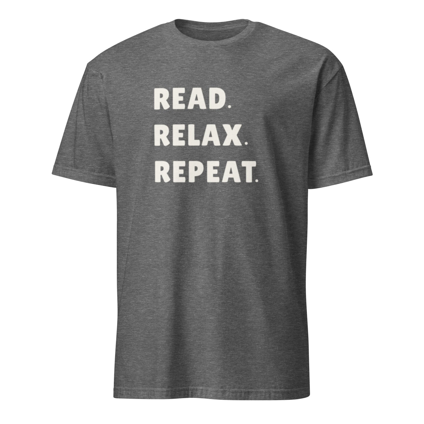 READ. RELAX. REPEAT. Shirt- Minimalist Book Lover Tee for Readers & Teachers