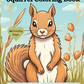Cover of a squirrel coloring book with a cartoon squirrel on a natural background.