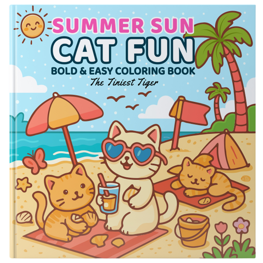 Summer Sun, Cat Fun Coloring Book