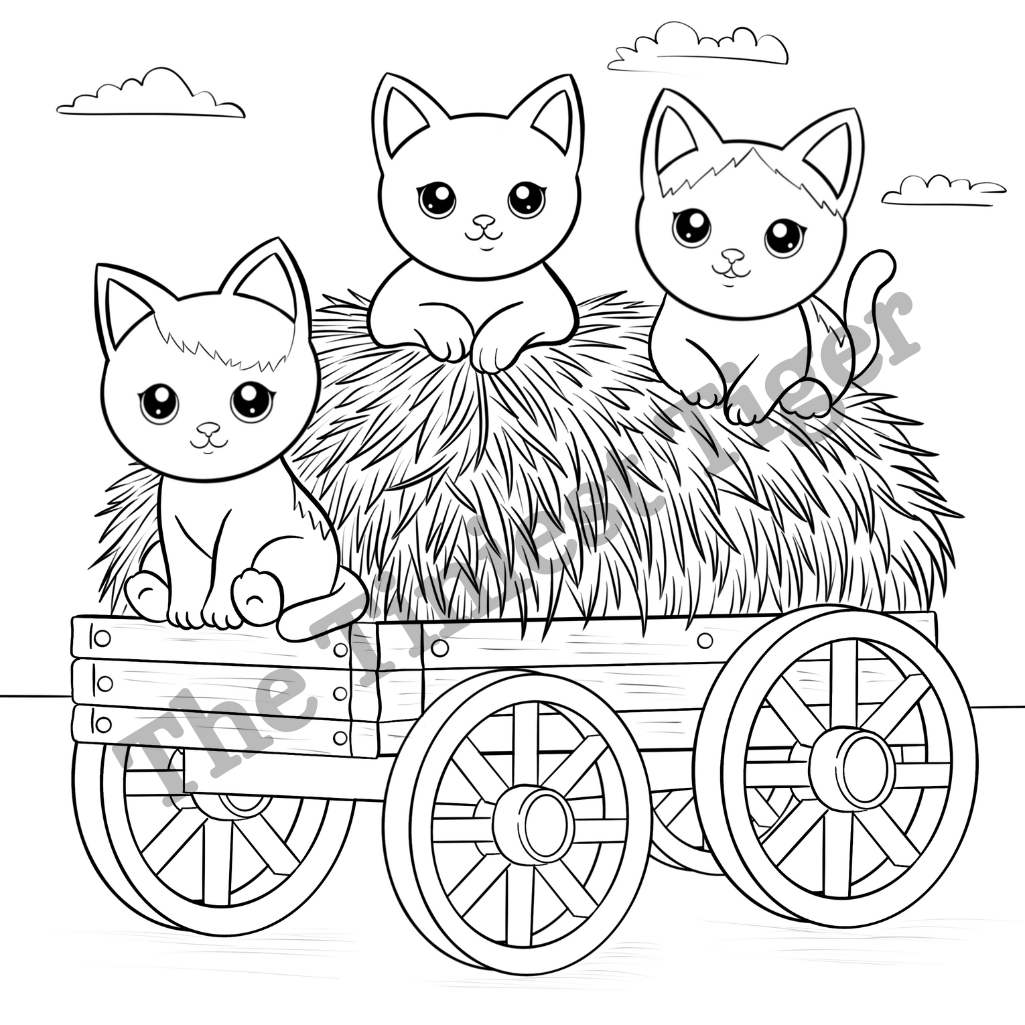 Halloween and Fall Feline Fun Cat Coloring Book