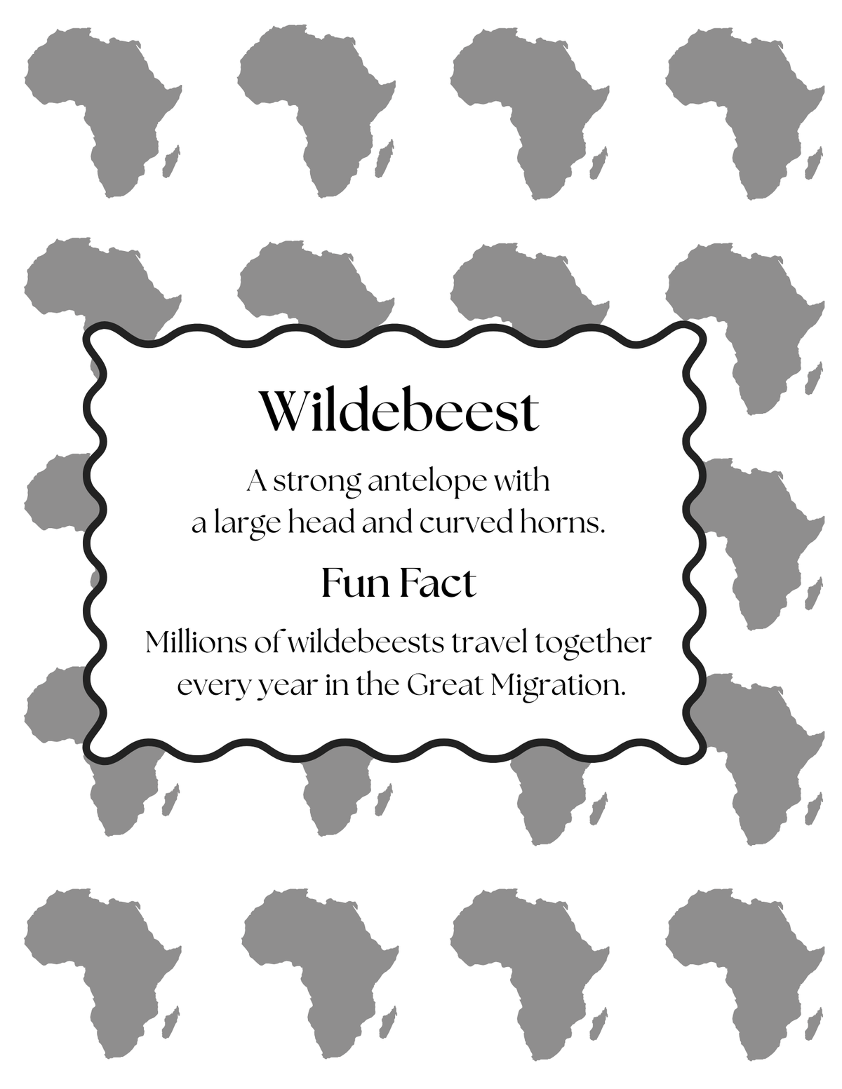 Big African Animals Coloring Book for Kids