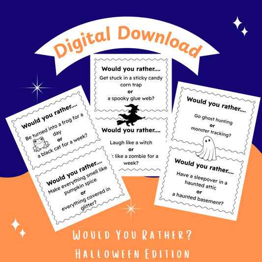 Would You Rather? Halloween Edition Printable Pages