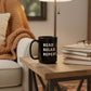 READ. RELAX. REPEAT. Glossy Black Coffee Mug