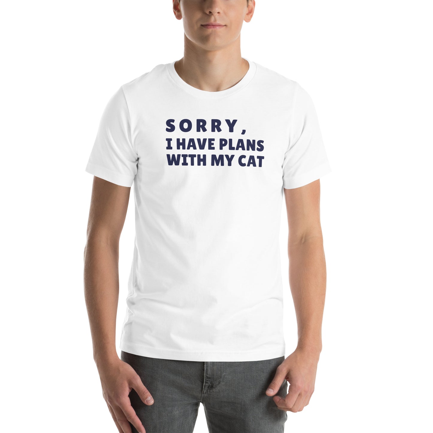Funny Cat Lover T-Shirt -Sorry I Have Plans With My Cat Shirt