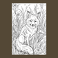 Red Fox Coloring Book for Kids and Adults