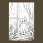Cats in Windows with a View Coloring Book