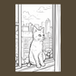 Cats in Windows with a View Coloring Book