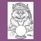 Crystal Ball Cat Coloring Book-Guiding You Through All Nine Lives