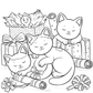 Christmas Festive Feline Fun Cat Coloring Book