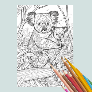 Koala Coloring Book for Kids and Adults