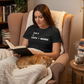 JOY = CATS + BOOKS Shirt, Cat Lover Book Lover Gift, Cozy Reader Tee, Teacher or Librarian Gift t-shirt