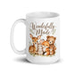 Wonderfully Made Woodland Mug – 15 oz white mug, handle on left